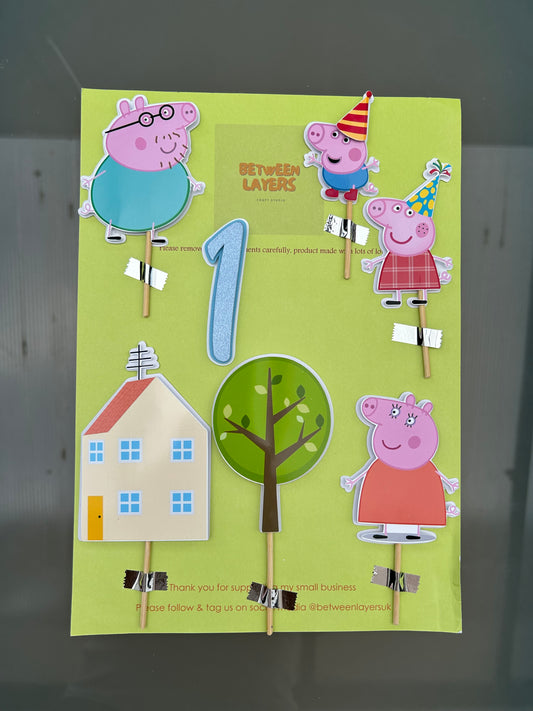 Peppa Pig Cake Topper with Age Only